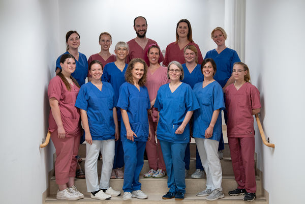 Teamfoto der Mitarbeiter der Neonatologie